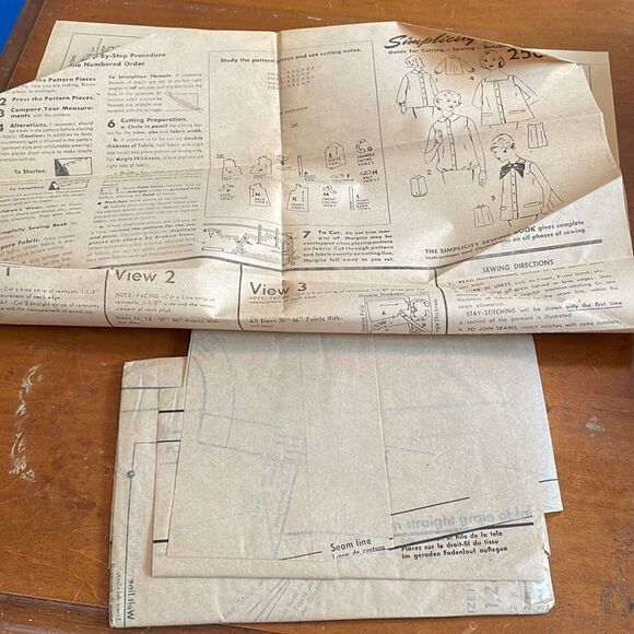 Vtg 1958 Simplicity maternity tops sewing pattern - Picture 5 of 5